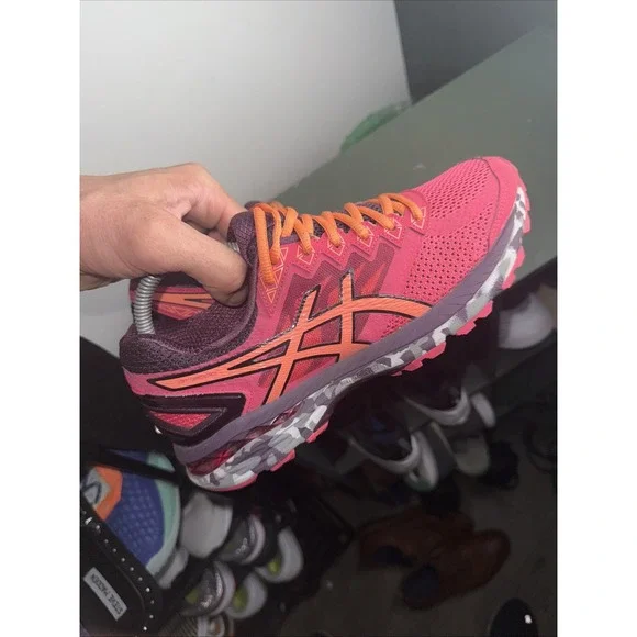 Asics Women's GT-2000 4 Pink/ Orange T661N Size 9 - Picture 12 of 12